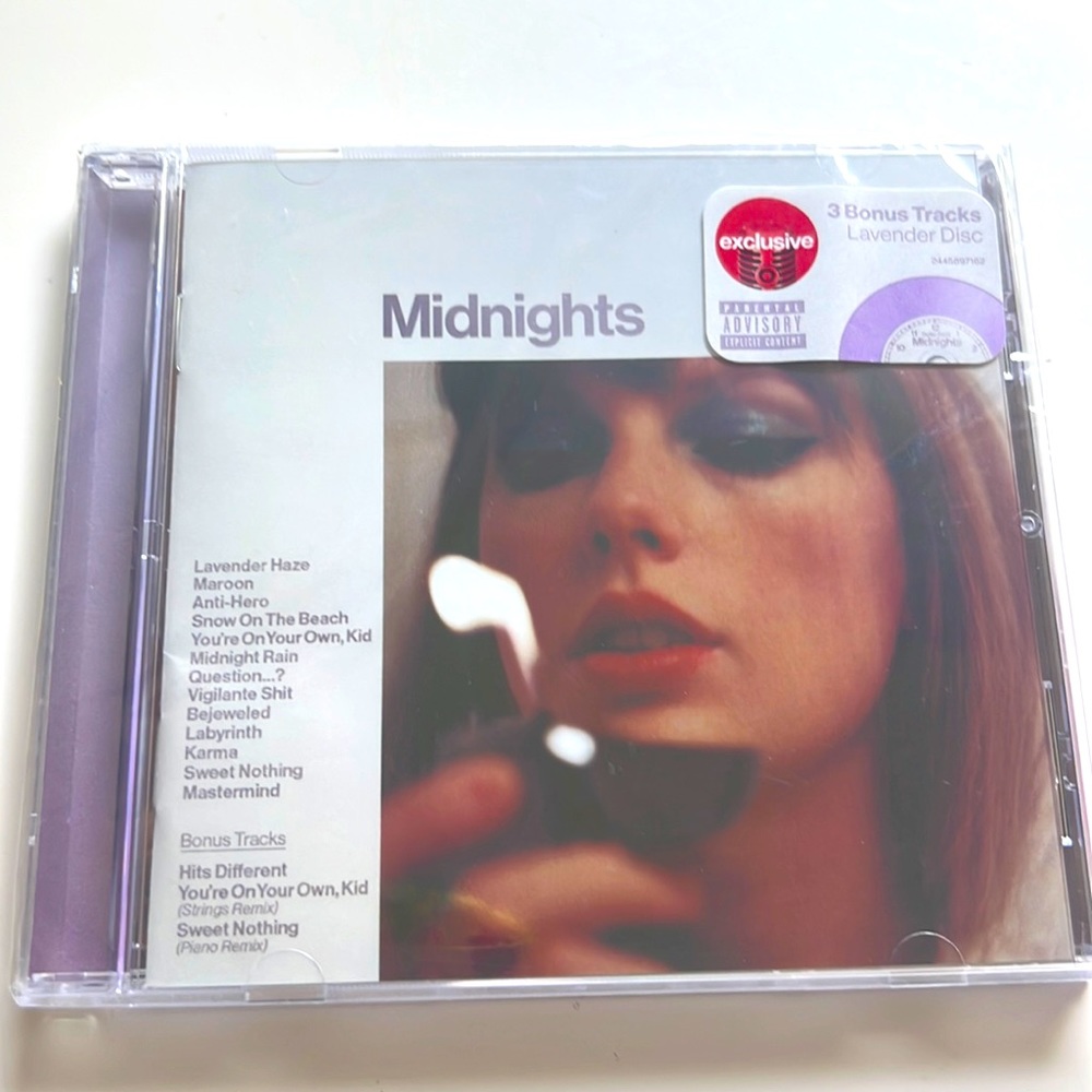 Taylor Swift Midnights Music CD Lavender Exclusive 3 Bonus Tracks New Sealed
